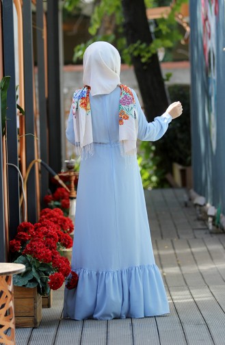 Women´s Frilly Dress 0156-01 Baby Blue 0156-01