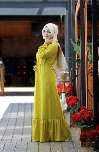 Women´s Frilly Dress 0160-01 Yellow 0160-01