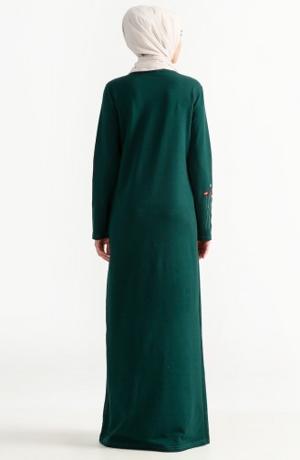 Smaragdgrün Hijab Kleider 2980-04