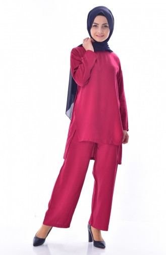 Tunik Pantolon İkili Takım 5188-03 Bordo 5188-03