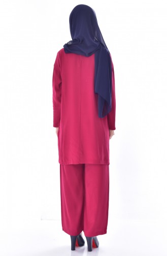 Tunik Pantolon İkili Takım 5188-03 Bordo 5188-03