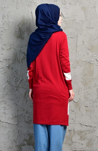 Pull Tricot a Motifs 4210-05 Rouge 4210-05
