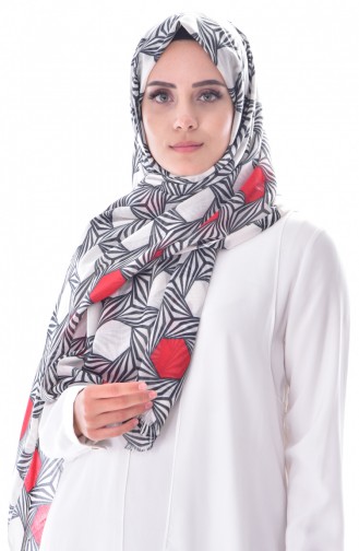 Patterned Shawl 2043-13 Red 13