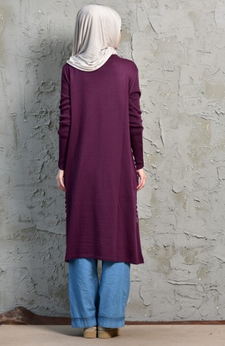 Çizgili Tunik 4072 -04 Mor 4072  -04