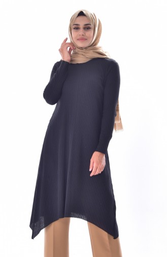 Asymmetric Knitted Tunic 3333A-01 Black 3333A-01