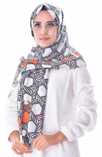 Desenli Şal 2043-14 Turuncu