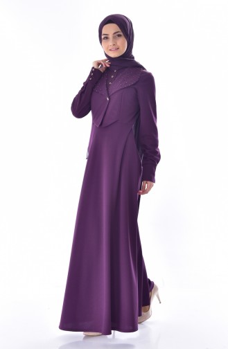 Purple Hijab Dress 1867-07