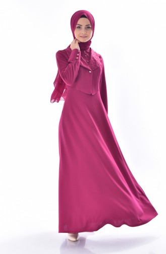 Pearls Dress 1867-05 Plum 1867-05