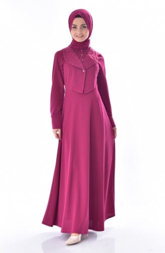 Pearls Dress 1867-05 Plum 1867-05