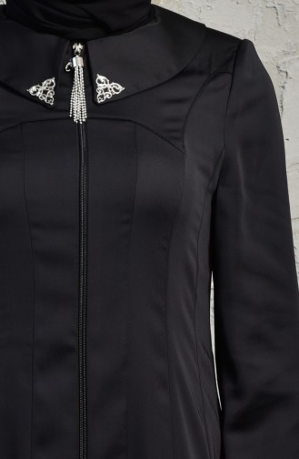 Zippered Overcoat 1064-02 Black 1064-02