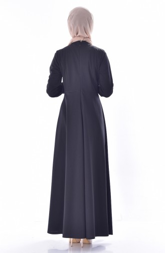 İncili Elbise 1867-03 Siyah 1867-03