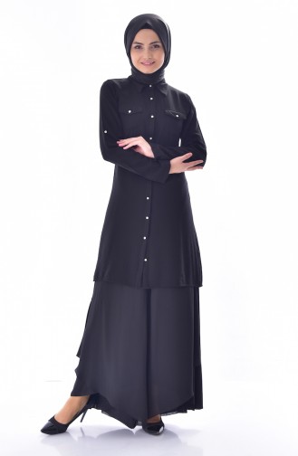 Pocketed Tunic 6008-03 Black 6008-03