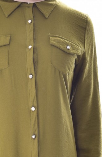 Pocketed Tunic 6008-07 Oil Green 6008-07