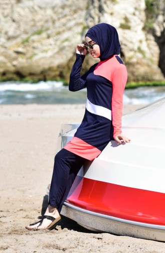 Navy Blue Swimsuit Hijab 1839-01