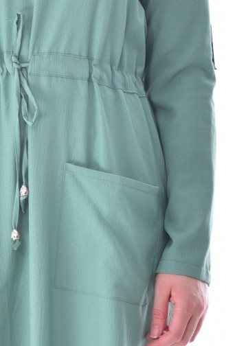 Pocketed Laced Dress 8039-04 Mint Green 8039-04