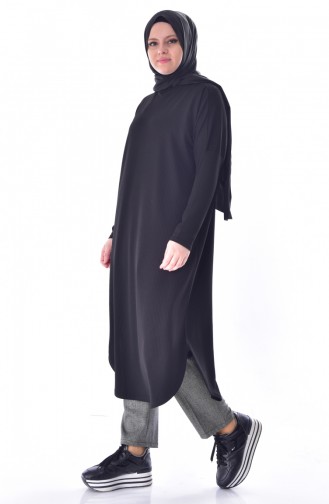 Yarasa Kol Uzun Tunik 7162-01 Siyah