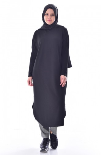 Yarasa Kol Uzun Tunik 7162-01 Siyah