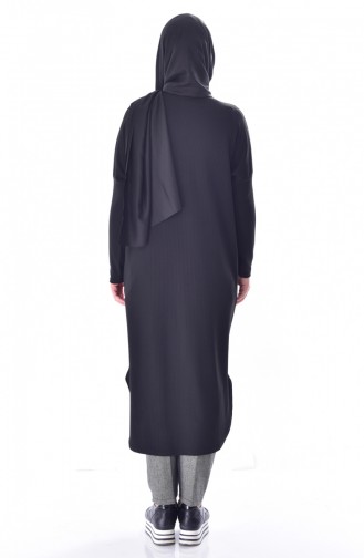 Yarasa Kol Uzun Tunik 7162-01 Siyah