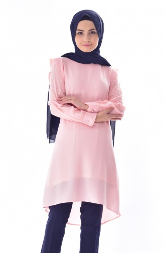 Pearls Asymmetric Tunic 3149-06 Salmon 3149-06