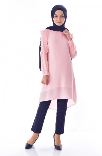 Pearls Asymmetric Tunic 3149-06 Salmon 3149-06