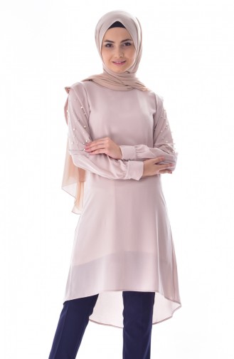 Pearls Asymmetric Tunic 3149-08 Beige 3149-08