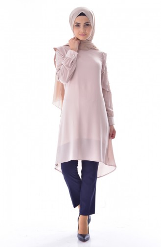 Pearls Asymmetric Tunic 3149-08 Beige 3149-08