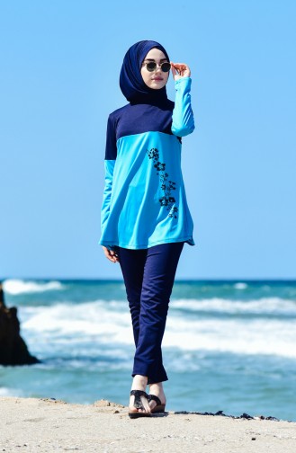 Turquoise Swimsuit Hijab 1990-02