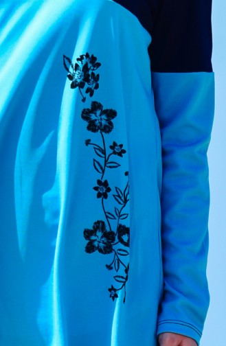 Türkis Hijab Badeanzug 1990-02