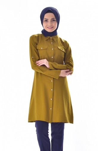 Pocketed Tunic 6008-01 Oil Green 6008-01
