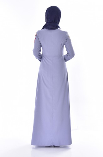 فستان رمادي 8141-04
