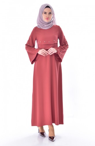 Dunkel-Rose Hijab Kleider 0874-01