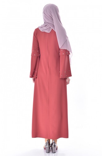 Dunkel-Rose Hijab Kleider 0874-01