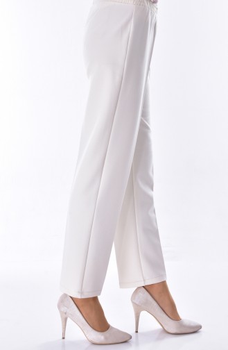 DURAN Elastic Waist Pants 2050-03 Cream 2050-03