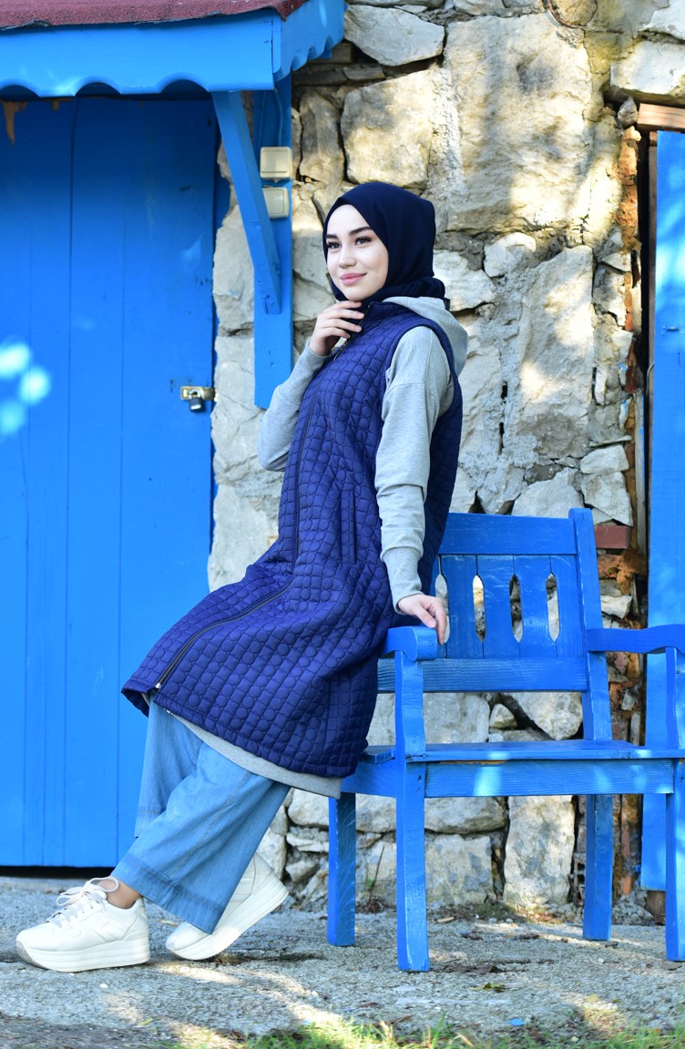 Cardigan matelassé en laine Bleu - Pulls & cardigans Femme | LU