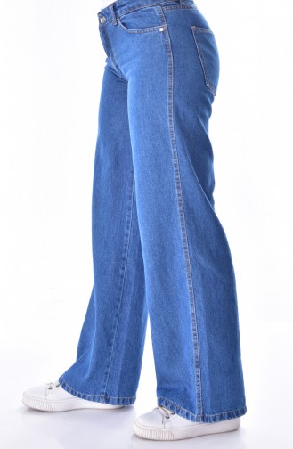 Bol Paça Pantolon 1237 -01 Mavi