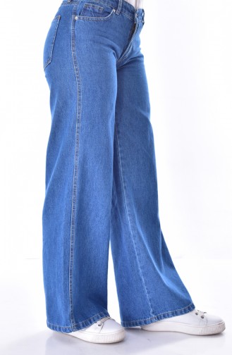 Bol Paça Pantolon 1237 -01 Mavi