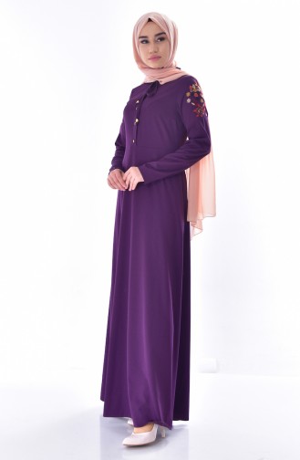 Purple Hijab Dress 8141-02
