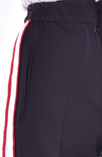 Pocket Detailed Straight Trousers 1616-01 Black 1616-01