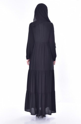 Taşlı Elbise 1945-02 Siyah