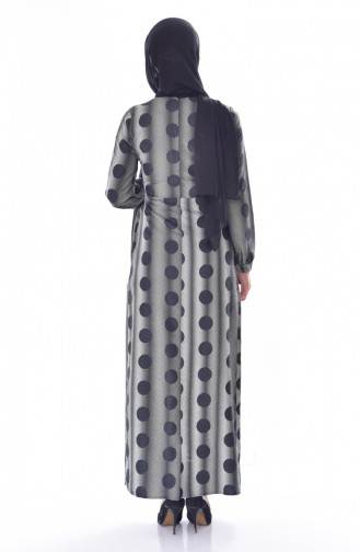 Puantiyeli Pileli Elbise 2025-05 Siyah 2025-05