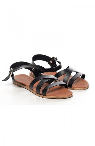 Schwarz Sommer Sandalen 2043-3