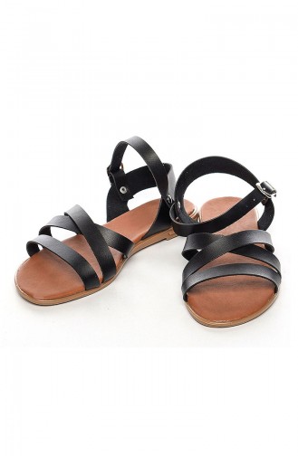 Schwarz Sommer Sandalen 2043-3