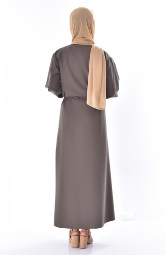 Khaki Hijab Dress 5126-05