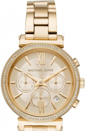 Golden Wrist Watch 6559