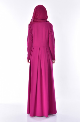 Fuchsia Hijab Dress 24058-02