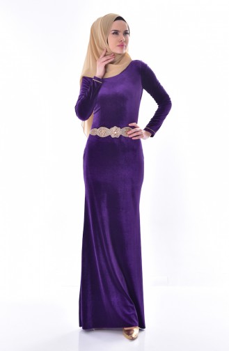 Stone Velvet Dress 28208-02 Purple 28208-02