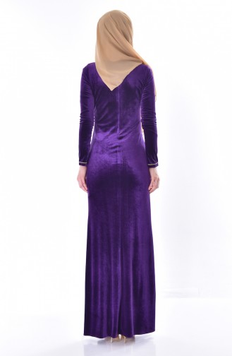 Stone Velvet Dress 28208-02 Purple 28208-02