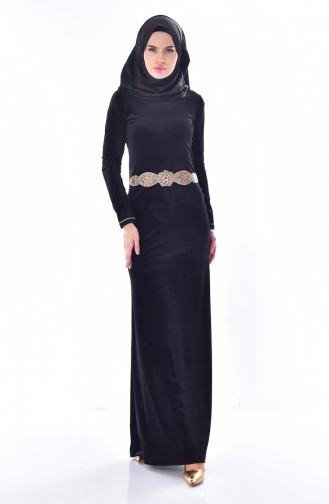 Stone Velvet Dress 28208-01 Black 28208-01