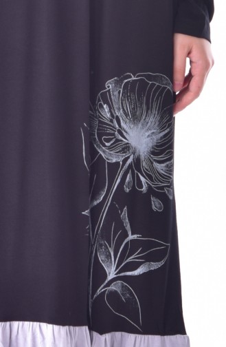 Printed Garment Dress 1031-01 Black 1031-01