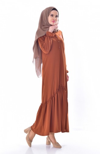 Tan Hijab Dress 3952-01
